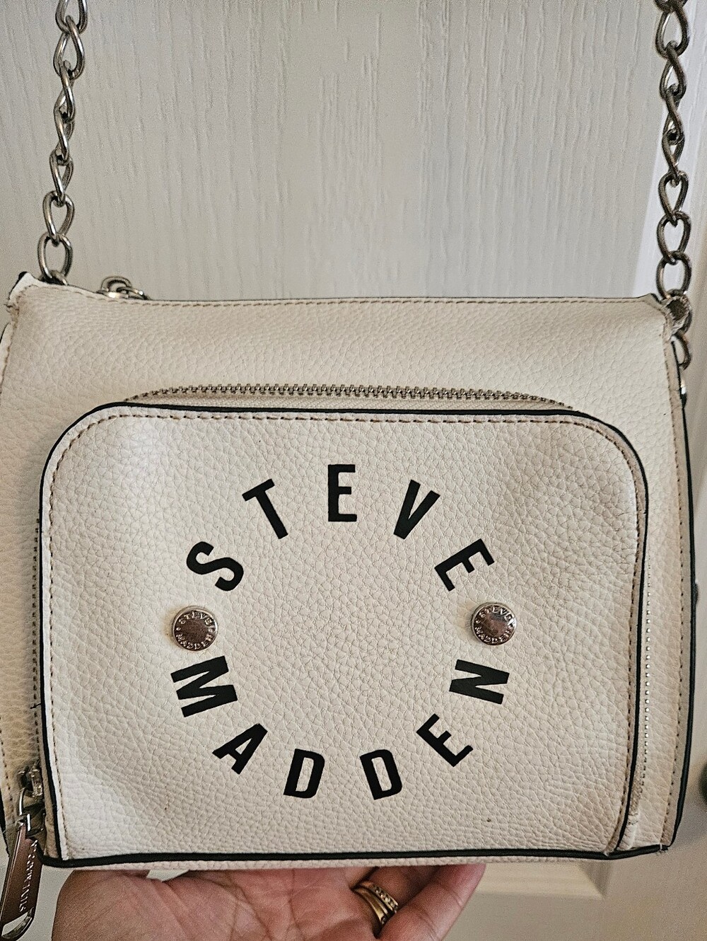 Steve Madden White Crossbody Bag